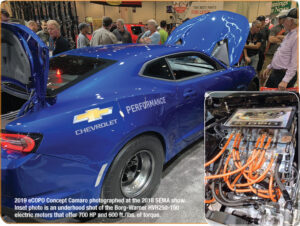 Chevrolet eCOPO Camaro with electric drivetrain is an example of the future for the electric performance aftermarket.