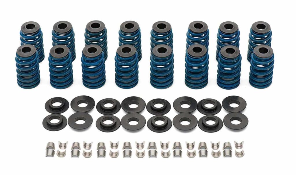GM Performance beehive valve spring conversion kit with springs, retainers, seats, and locks.